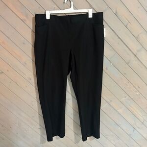 Kate Hill Woman Black Bootleg Dress Pants Bi-Stretch Contour‎ Control 20W